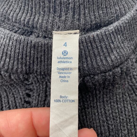 Lululemon Athletica Women's Heather Gray The Sweater The Better Size 4 - Picture 6 of 12